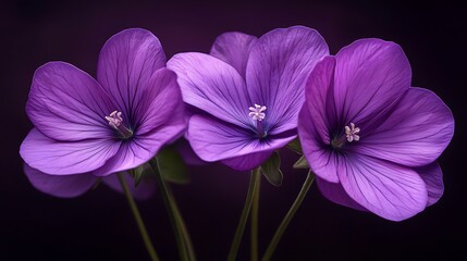 Fototapeta premium Purple lily flowers with glowing fantasy light Background,Generative Ai