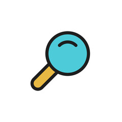 magnifying glass icon is designed in a visually appealing and easily recognizable style. It’s suitable for various visual needs such as apps, digital media, or other graphic design projects