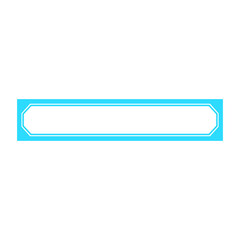 blue banner and line octagon frame