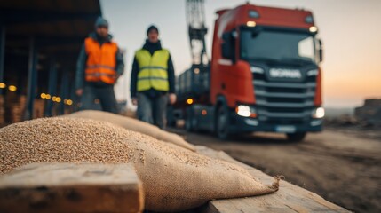 Efficient wheat logistics at a rural farm warehouse in the heart of America