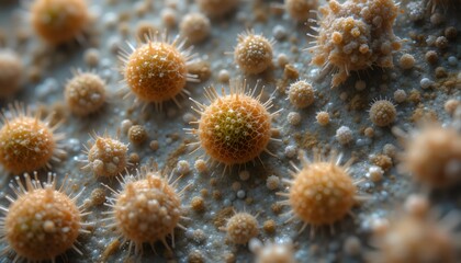 High-Quality Microscopic View of Organoids on Scientific Growing Medium – Advanced Biotechnology Image for Research, Medicine, and Cell Study Visualization