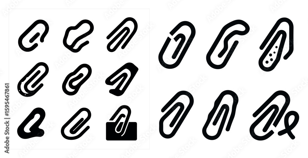 Poster the image displays a collection of clip art featuring various types of clips. the first image showca