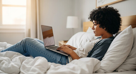 A person staring at a green screen of a mobile