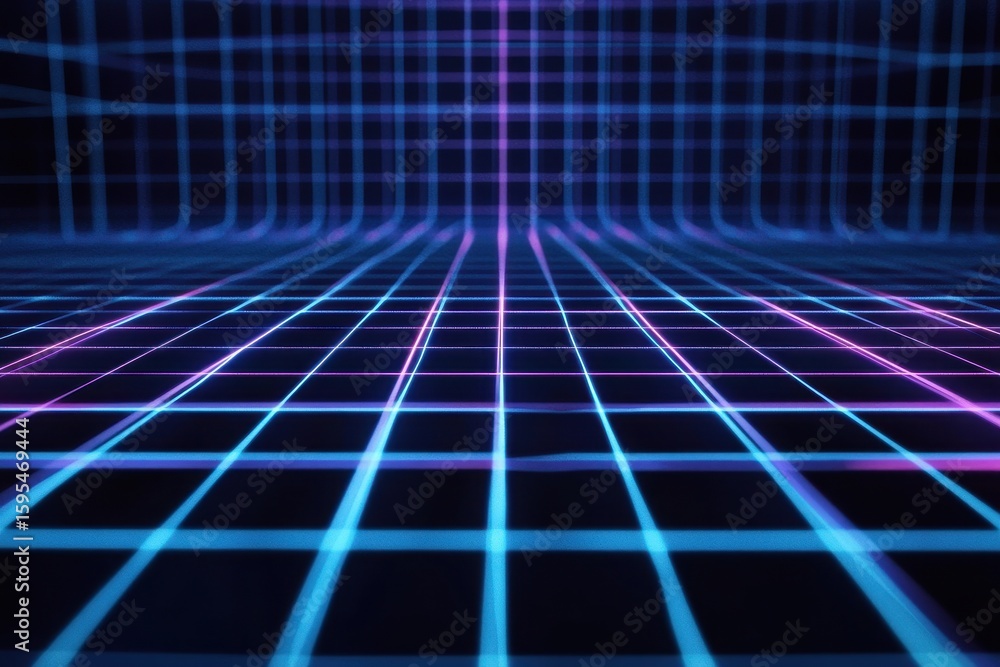 Fototapete hypnotic grid pattern in vibrant colors creating a mesmerizing visual experience, vertical video hyp