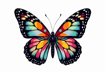 Obraz premium Colorful butterfly illustration with intricate patterns and details 