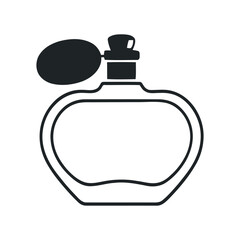 Perfume Bottle Outline Vector Illustration: A Simple and Elegant Design for Fragrance, Beauty, and Personal Care Products in a Minimalist Style