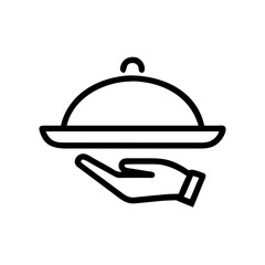 Obraz premium Hand holding serving plate with cover on transparent background 