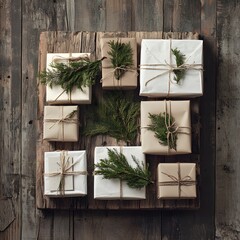 Rustic Christmas Gift Wrapping Ideas: Eco-Friendly Kraft Paper & Twine Presents