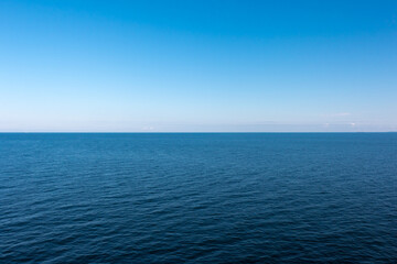 Fototapeta premium Blue seascape of Baltic Sea in the open sea.