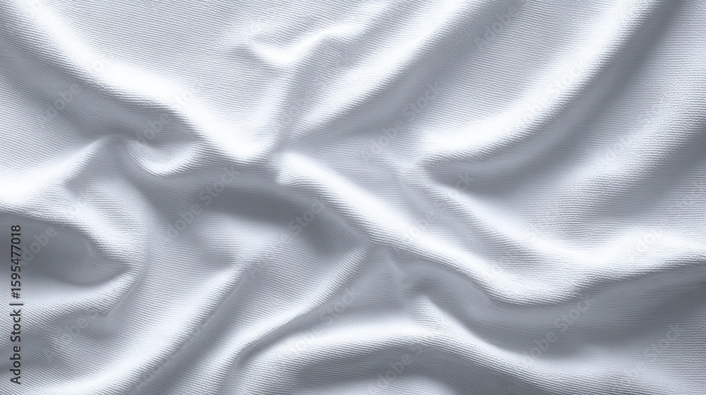 Aufkleber gentle texture of white fabric with soft shadow, creating a subtle background
