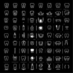 Black and white icon set with alphabet letters and textured symbols in vector style for web and design use