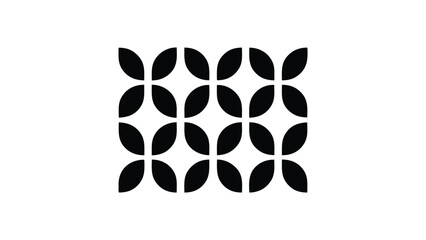 Abstract Black Geometric Pattern with Circular Shapes