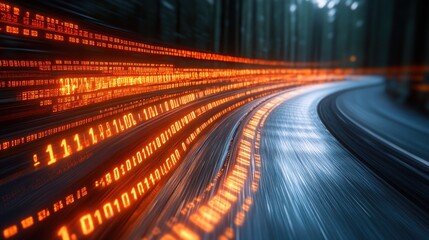 Digital Highway: A Futuristic Vision of Data Streams