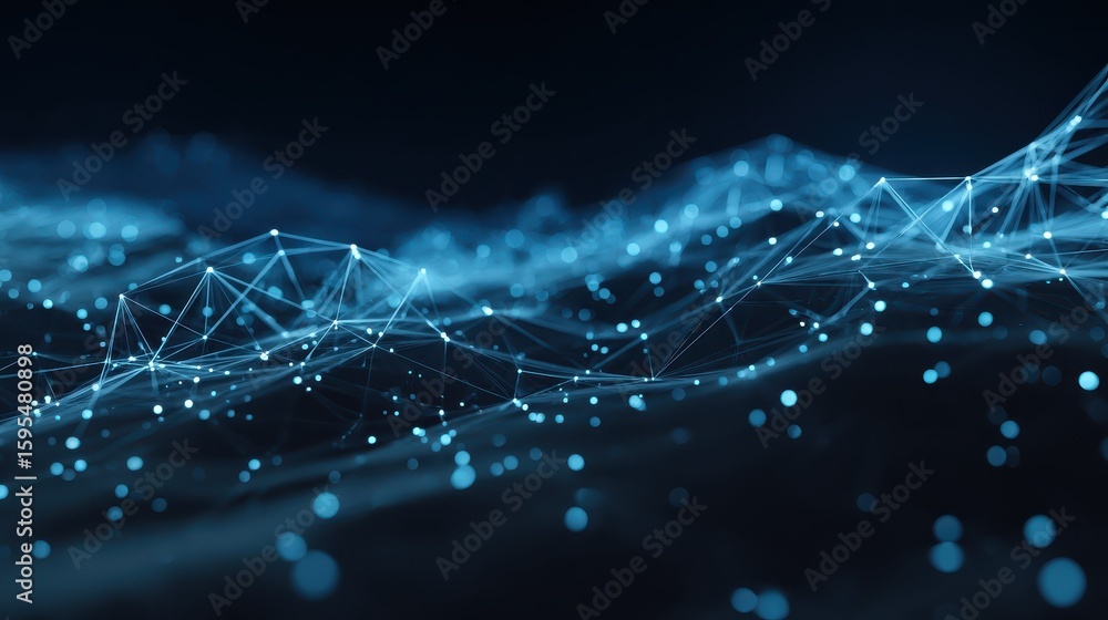 Poster big data visualization. abstract polygonal space. modern futuristic virtual abstract background. gra