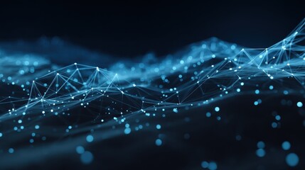 Obraz premium Big data visualization. Abstract polygonal space. Modern futuristic virtual abstract background. Graphic concept for your design., no logos, no brands