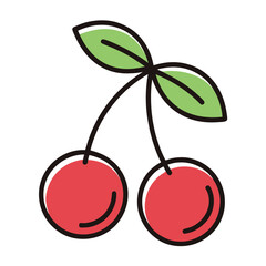 vector illustration of cherries