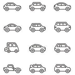 Various vehicle outlines automobile transport