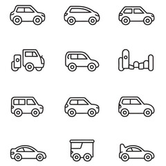 Various vehicle outlines automobile transport
