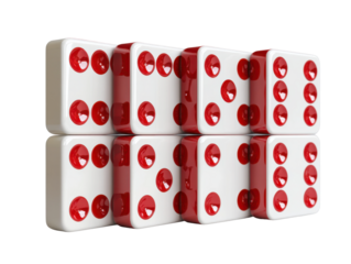 Rolling dice game strategy home image indoor close-up fun. Isolated on transparent background, png.