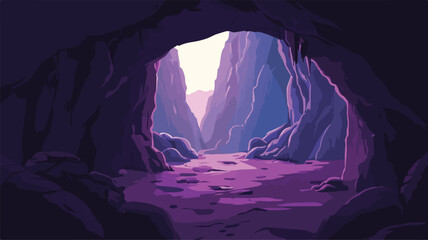 Enchanting Cave Entrance in Mysterious Cavern Adventure Background