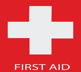 Obraz premium Abstract First Aid Sign in rectangle shape