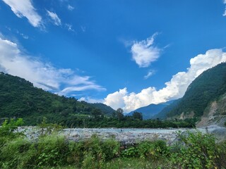 mountain landscape with lake