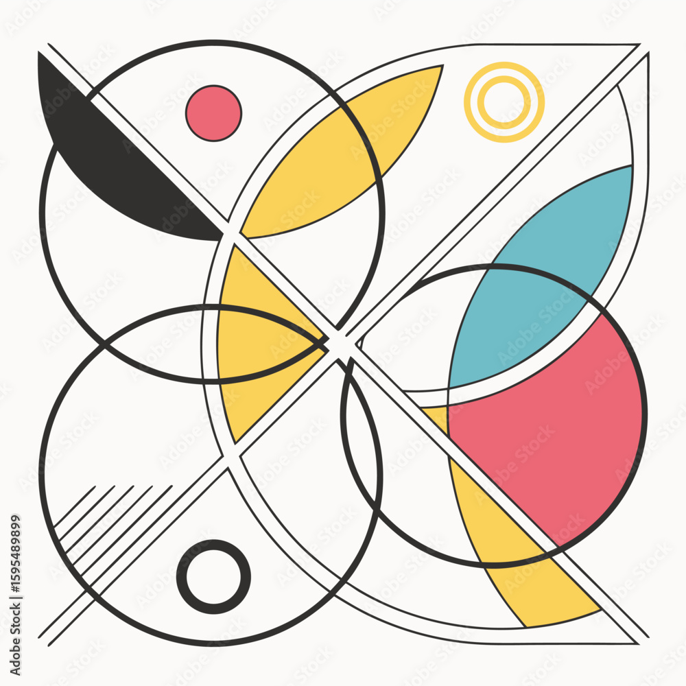 Aufkleber abstract geometric shapes background colorful modern and stylish design for various applications