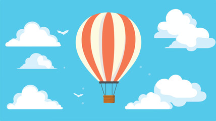 Vintage Hot Air Balloon Adventure Travel in the Sky
