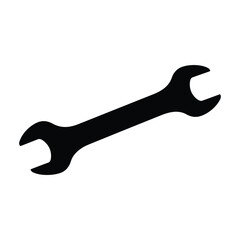 Wrench isolated on white background, representing repair and maintenance