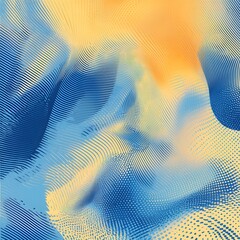 Abstract Blue and Yellow Wave Pattern: A Stunning Visual Design
