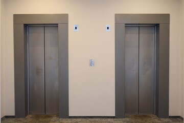 Modern Elevator Doors in a Contemporary Building Design Provide Accessibility and Convenience