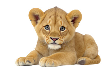 Cute lion cub, isolated on transparent background. PNG cut out png