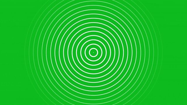 4K Concentric Circles Animation | Green Screen Loop | VFX Background for Editing