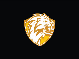 Fototapeta premium Modern Lion Head Vector Logo for Esport and Branding