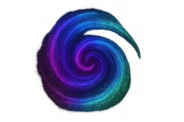 Swirling galaxy forming a vortex of colors, perfect for space-themed projects, with transparent background