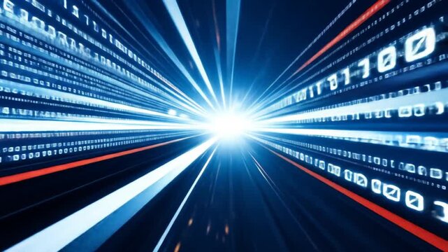 Digital Data Stream: High-Speed Binary Code Tunnel