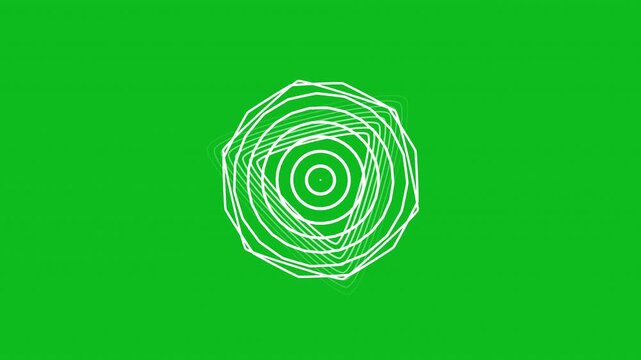Animated Geometric Shape Loop | Green Screen Visual Effect | 4K Motion Graphics
