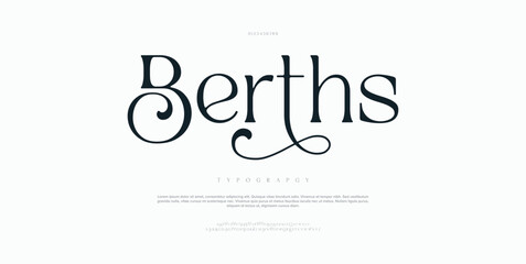 Berths modern unique double line alphabet fonts. Typography sport, technology, fashion, digital, future creative logo square design font. vector illustration