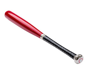 Baseball bat action sports field equipment outdoor close-up. Isolated on transparent background, png.