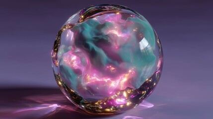 Glowing Abstract Sphere of Energy