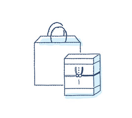 弔事 返礼品の品と紙袋