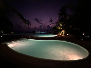 pool at night