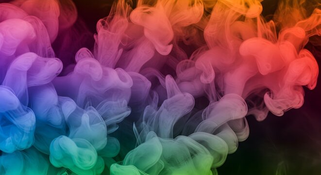 Rainbow smoke abstract