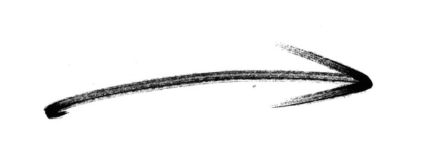 Hand-Drawn Black Curved Arrow Icon PNG - Up-Right Directional Brushstroke, doodle arrow, 