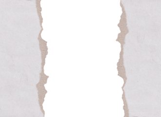 Torn Paper Vertical Border Freame on png Background - Distressed Cardboard Texture with Copy Space for Message and Design,  Kraft paper , 