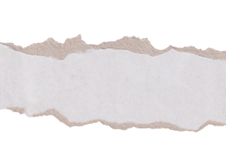 torn paper, White ripped paper torn edges strips, Torn piece of old Paper, isolated on png  background