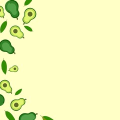 Avocado background with blank space. Suitable for writing or add information