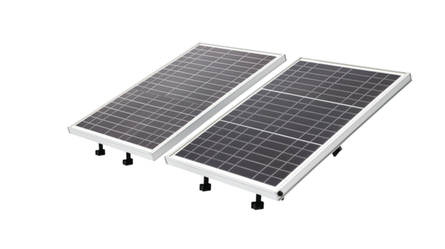 Two solar panels for renewable energy and sustainable living