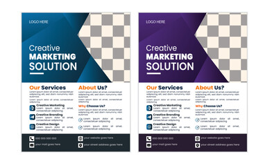 Corporate modern a4 business flyer template vactor design.