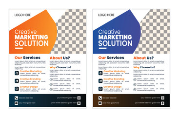 Corporate modern a4 business flyer template vactor design.